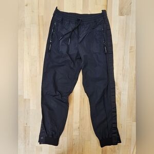 Athleta Allyson Felix Women Legend Track Pants Small Black Nylon Zip Pocket